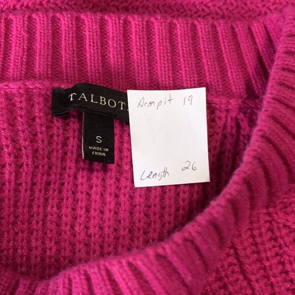Talbots Women’s Small Pink Lambswool Blend Sweater Quiet Luxury Layering - Picture 2 of 8